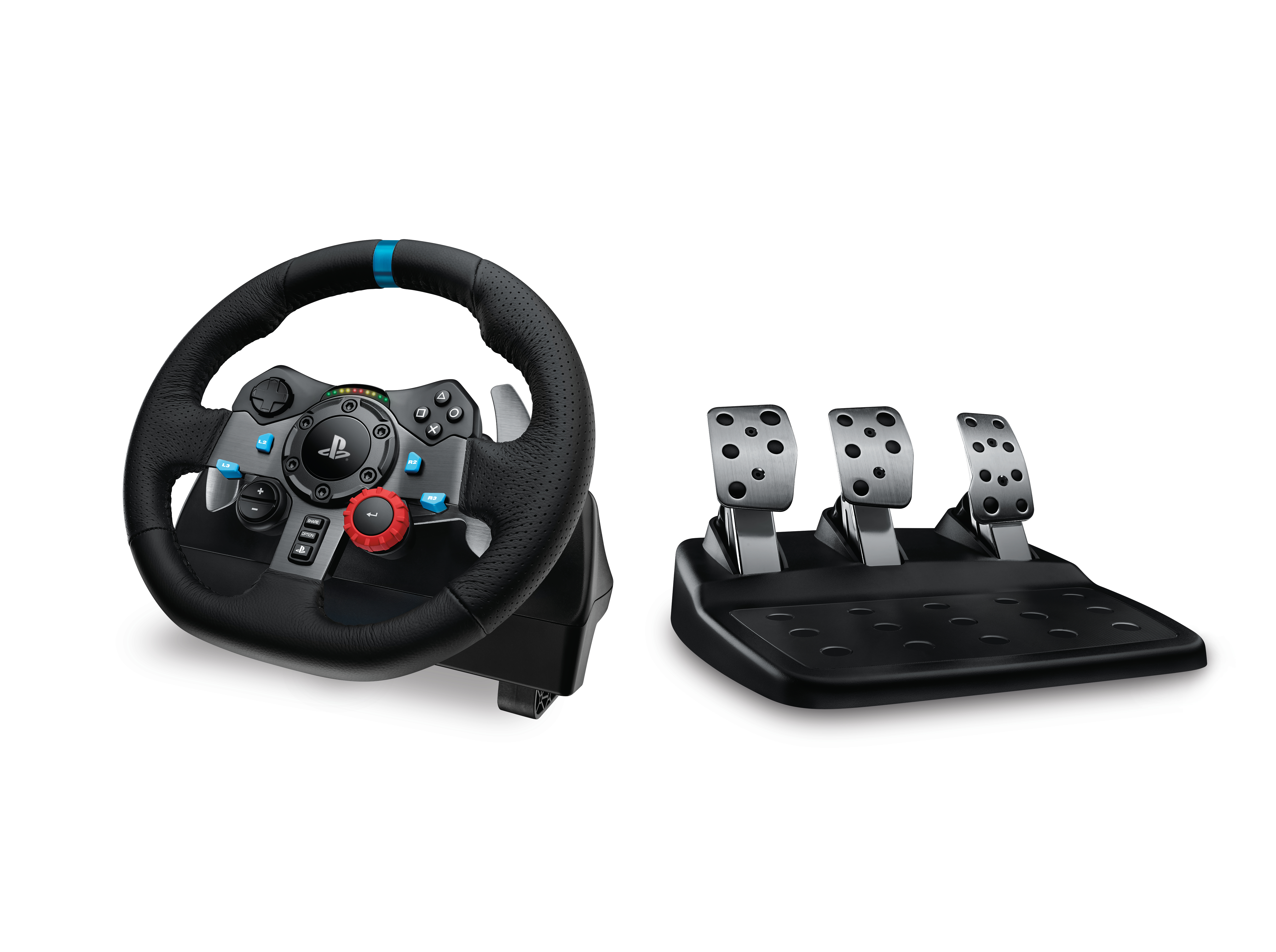 Logitech G29 Driving Force Racing Wheel – Gaming Accessory – PlayStation4 and PlayStation5 – Stainless steel paddle and hand stitched leather wheel