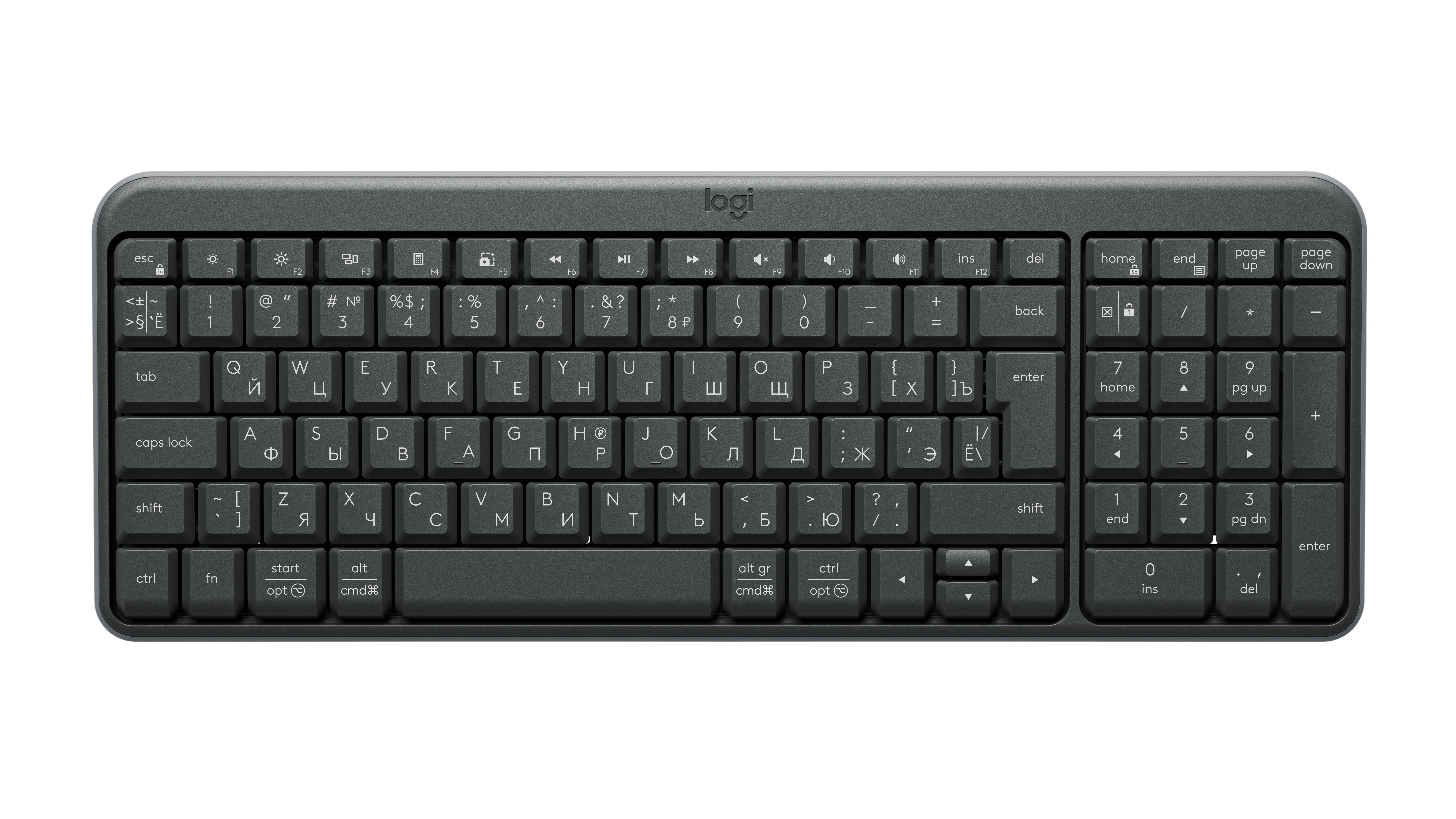 Logitech K250 – Bluetooth – Spill resistant Keyboard - Graphite