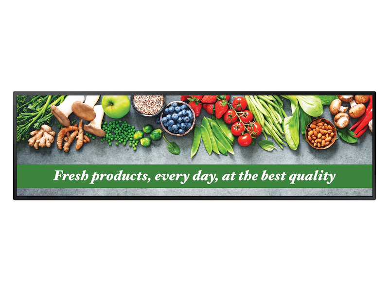 SAMSUNG 37'' PROFESSIONAL STRECH DISPLAY -24/7 USAGE/ 700NIT BRIGHTNESS/ SOC MEDIA PLAYER: SSSP 6