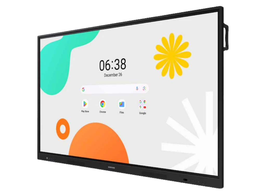 Samsung 86" Android Interactive Display  Android 14 EDLA Certified  Resolution: 3840 x 2160  UHD  400nit Brightness  Build in Speakers  HDMI out  40 PTS touch  Wi-Fi & BT  7 YEAR WARRANTY
